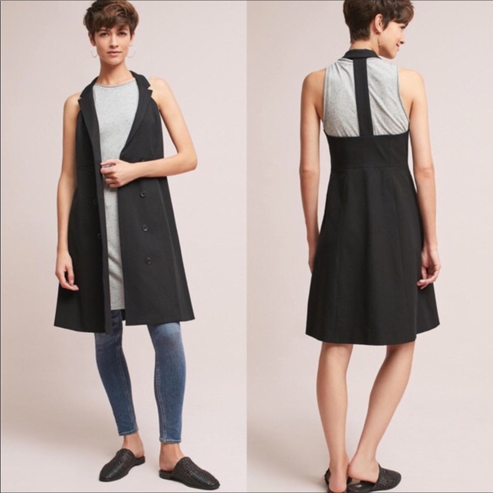 ANTHROPOLOGIE Maeve Loretta Double-Button Blazer Dress Size 2
